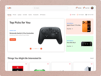 Web-based Marketplace Design Concept design ecommerce figma gadgets marketplace ui ui design