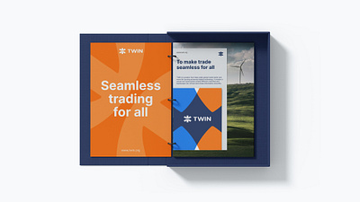 TWIN Stationery Design arrows blocknote business cards connection corporate crypto design subscription envelope folder global iota pattern print real life trade trading twin web3