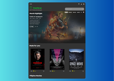 Day 25 - TV app graphic design ui