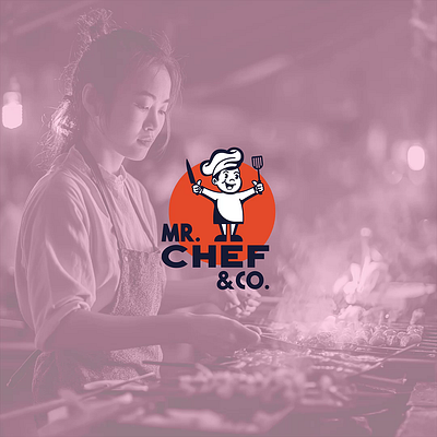 MR. Chef & Co. – Playful Mascot Logo with Chef Hat brand identity branding cartoon design design logo flat graphic design illustration logo logo design logos logotype mascot mascot design mascot icon minimal modern timeless ui