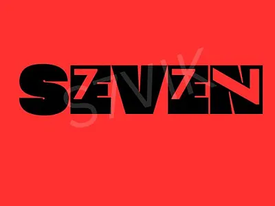 SEVEN - TYPO LOGO branding graphic design logo