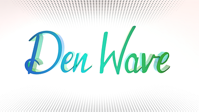 DEN WAVE 3d branding c4d calligraphy cinema graphic design hand drawn illustration lettering logo music render techno