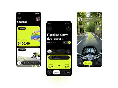 Ride Sharing Mobile App UI Design | Bike Riding Service app app design app ui design bike booking app mobile mobile app mobile app design mobile app ui mobile design ride app ride booking ride hailing ride sharing ride sharing app travel ui design ui ux design uiux ux design