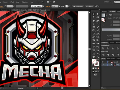 Mecha Head Esport Mascot Logo Design cyborg esport game design gundam mascot logo mecha robot