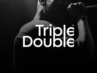 Triple-Double Wordmark bold branding design graphic design logo logotype monogram music production simple sound wordmark