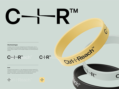 Ctrl+Reach Brand Identity ai app bold branding crypto graphic design logo logotype monogram music simple