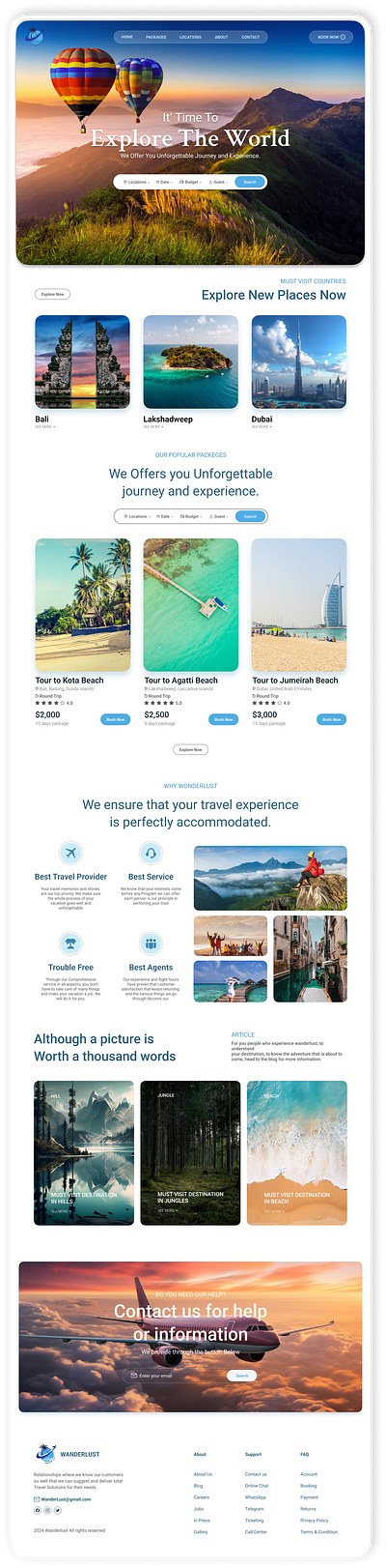 Wanderlust Explore the World with Seamless Travel UI figma travel ui ux website