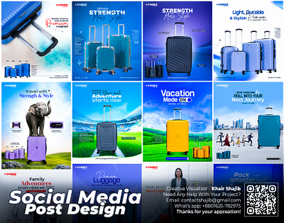 Luggage Social Media Post Design - STARGOLD branding graphic design khair shajib social media post social media post design