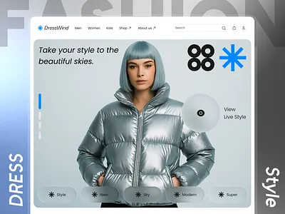 Futuristic Fashion Landing Page concept creative ecommerce ecommerce site fashion fashiondesign landing landingpage minimal uidesign uiux web design website websitedesign