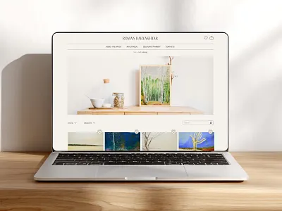 Minimalist Web Design for an Artist’s Gallery artgallery design designinspiration digitalstudio ecommerce figmadesign landingpage minimaldesign onlinestor ui uiux ux uxdesign votakdigital webdesign