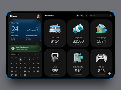 Personal Finance Dark Mode 3d animation branding graphic design logo mobile app mobile design mobile ui motion graphics ui ux