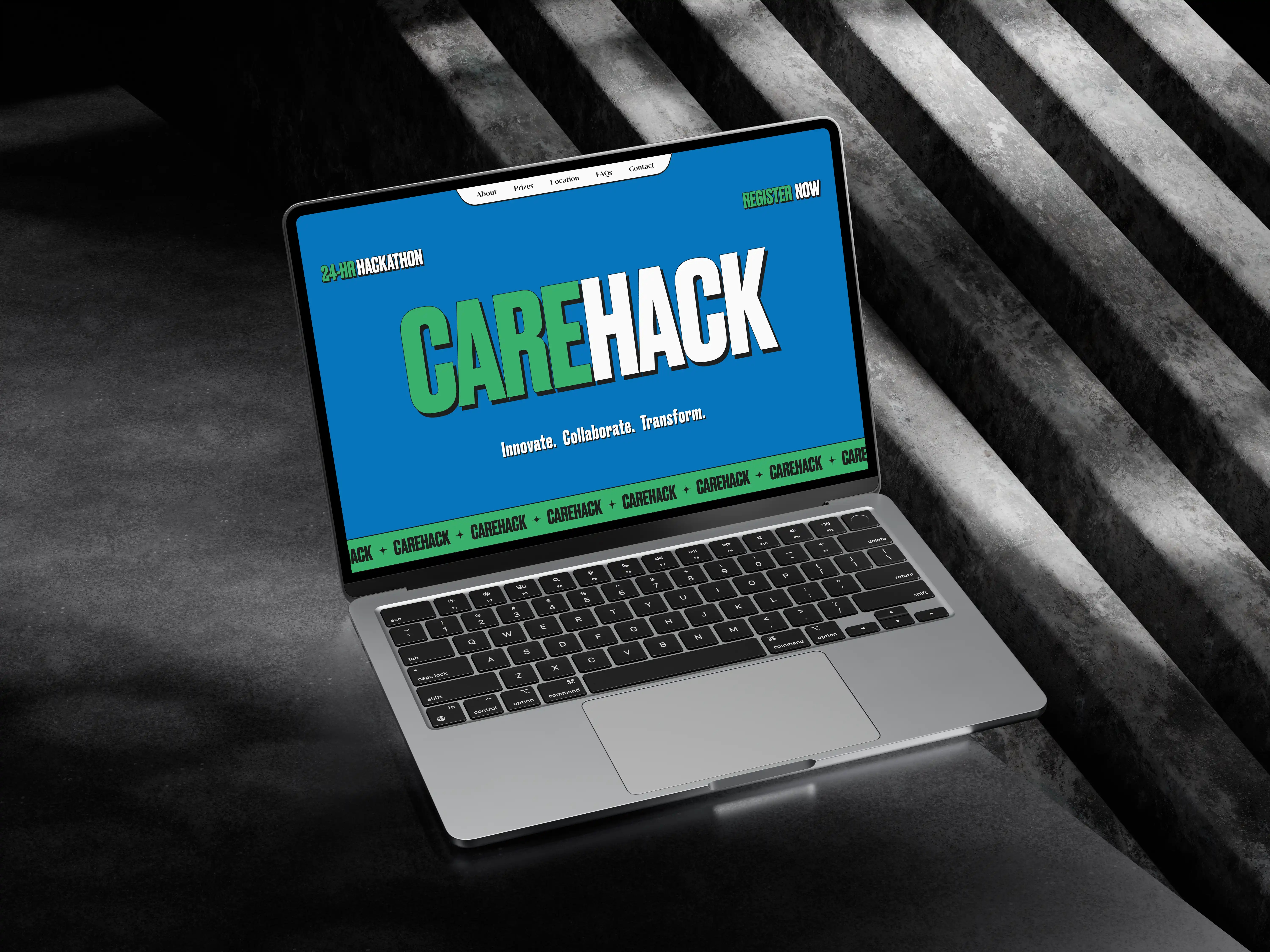 Neo-Brutalist Hackathon Website Design blue bold conceptual design figma green hackathon modern neo brutalism sleek ui ui design web design website