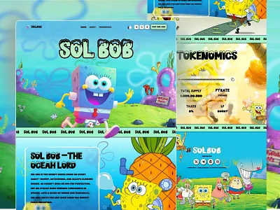 Meme Coin Website meme coin meme coin dashboard meme coin landing page meme coin template meme coin website sol bob web design