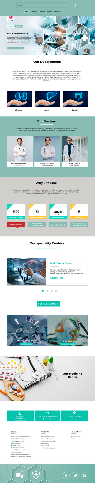 Hospital website Design elementor elementor pro prototype ui ui ux design user interaction user interface ux ux research website design wordpress wordpress website