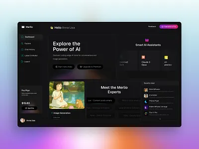 Dashboard Design - Merlio figma design ui ux design ux designer