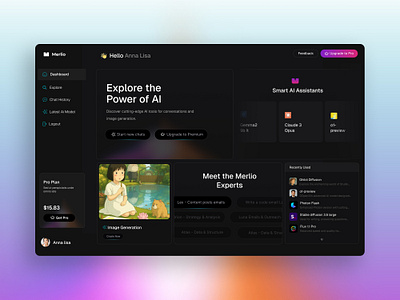 Dashboard Design - Merlio figma design ui ux design ux designer