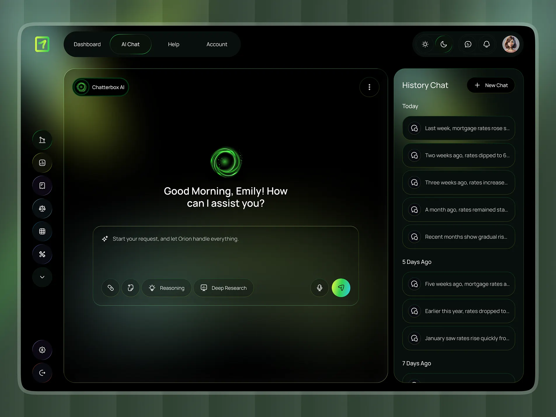 AI Chat Assistant Dashboard figma design ui ux design ux designer