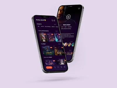 Home Screen For a Movie App 3d animation app branding design flat graphic design illustration logo motion graphics ui ux vector web