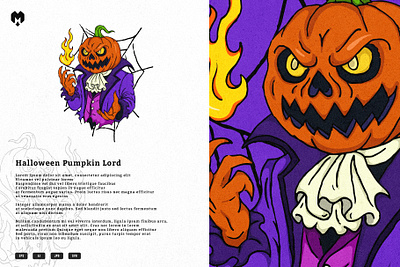 Halloween Pumpkin Lord Scary Jack O Lantern Vector Illustration scarylogo
