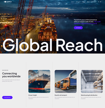 Supply - Logistics, Transportation & Trucking WordPress Theme blog business design illustration ui web design webdesign wordpress wordpress theme wordpress themes