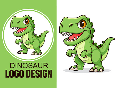 Angry Dinosaur Cartoon Logo, Ancient Animal Mascot Design ancient beehaya branding cartoon dinosaur funny graphic illustration logo mascot vector