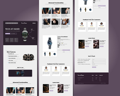 “Luxury meets precision – NexaTime Watch Brand Website UI/UX”