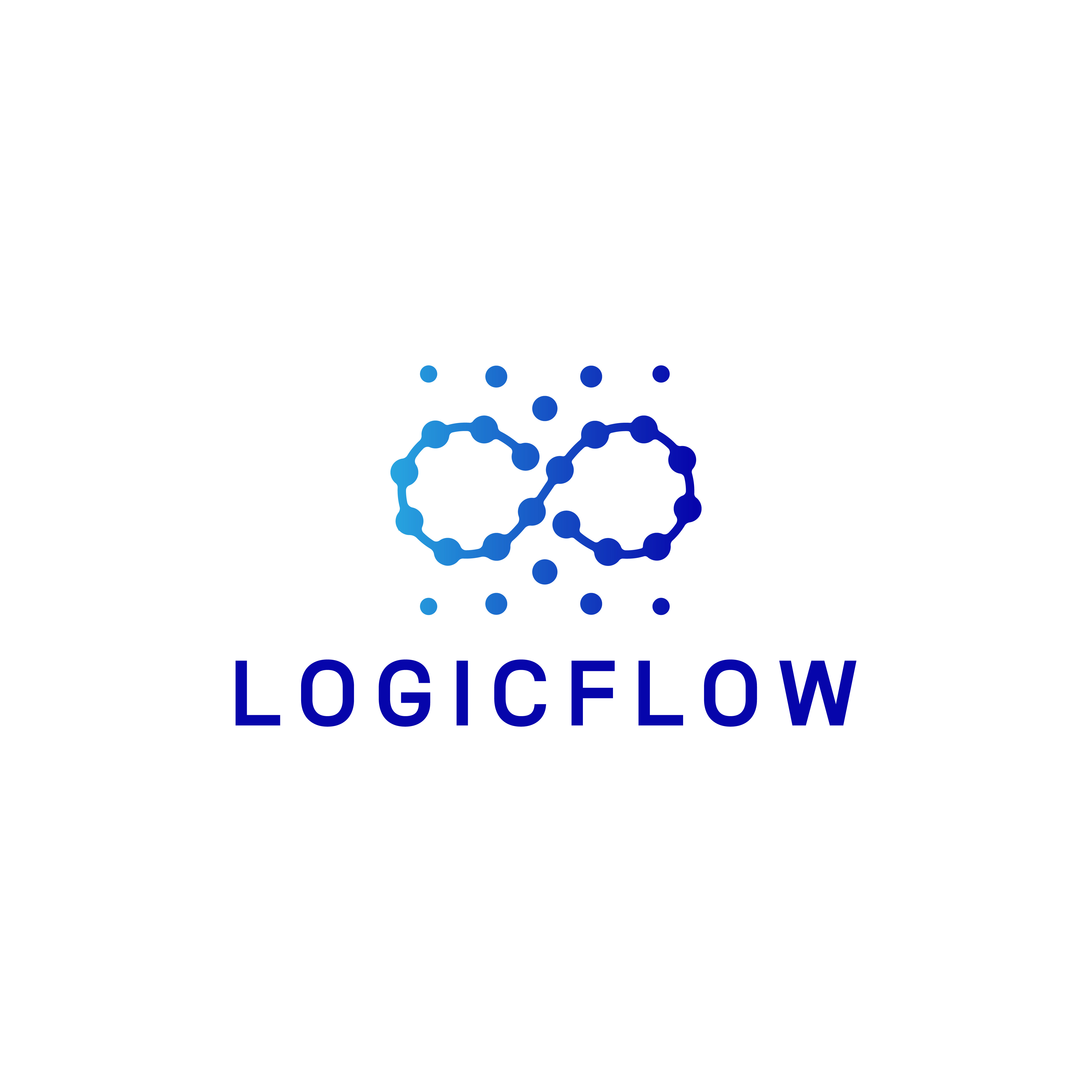 LogicFlow - An infinite concept created from technology. automation brand style guide branding creative design graphic design identity infinity icon logo logo design minimalist logo modern technology unique vector