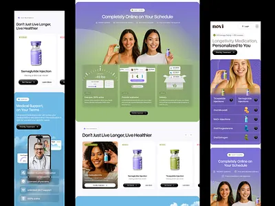 GLP-1 Medication Website Design doctor e commerce website design ecommerce glp 1 glp 1treatments healthcare website hers landing page medical weight loss product design semaglutide shopify telehealth telehealth landing page telehealth wellness telemedicine web design weight loss medication weight loss website