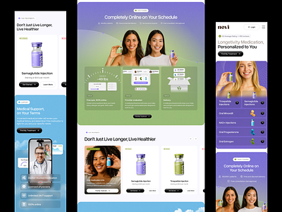 GLP-1 Medication Website Design doctor e commerce website design ecommerce glp 1 glp 1treatments healthcare website hers landing page medical weight loss product design semaglutide shopify telehealth telehealth landing page telehealth wellness telemedicine web design weight loss medication weight loss website