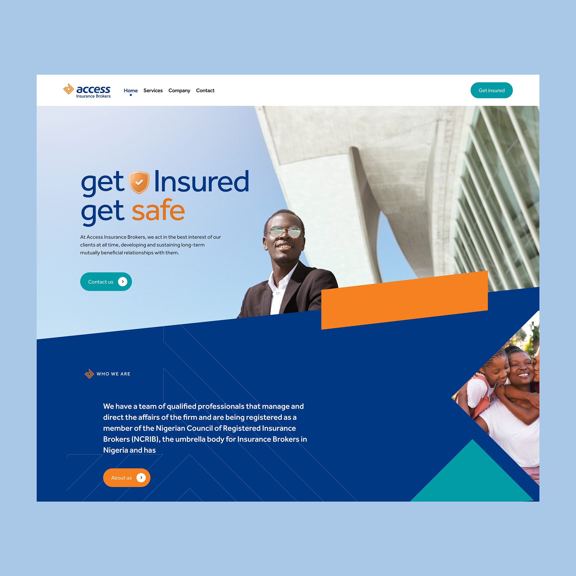 Access Insurance Brokers graphic design landing page nativebrands ui uidesign uiux website