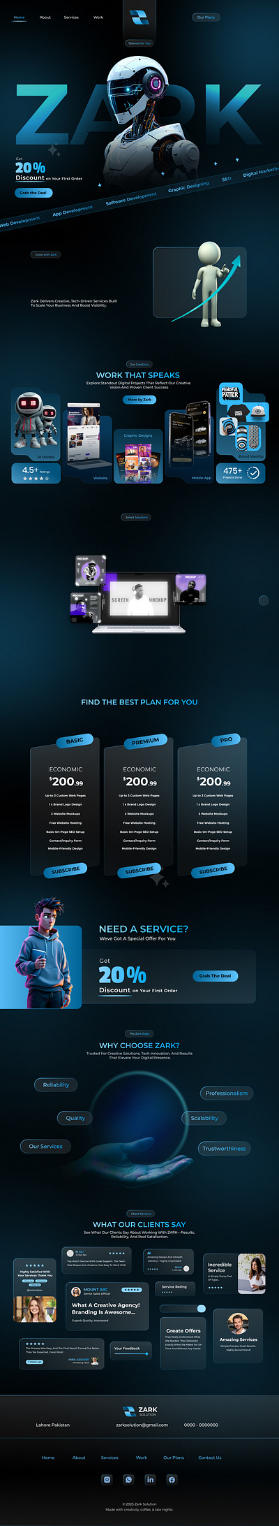 🤖 ZARK – Tech & Digital Solutions Website