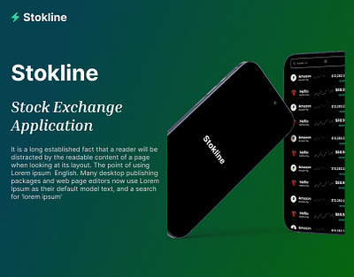 Stock Exchange Application branding leanding page ui