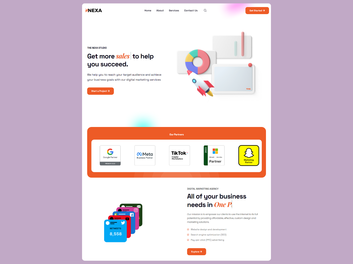 Example of Agency Website Design & Development