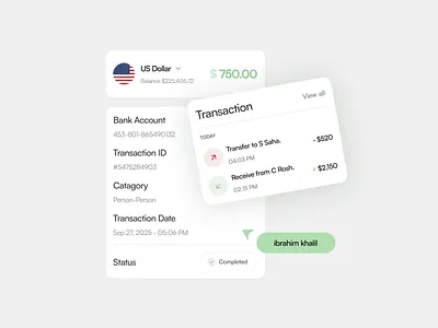 Transaction ui Card Design app design fintech interface payment service ui web