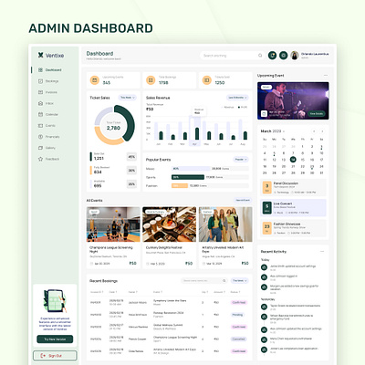 Event Booking Admin Panel – Manage Events, Users & Insights with admin admin panel adminpanal app branding clean dashboard design event event booking eventbookingadmin graphic design illustration logo motion graphics ui vector