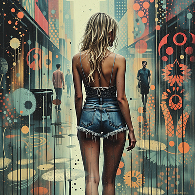 A Blone digital art illustration