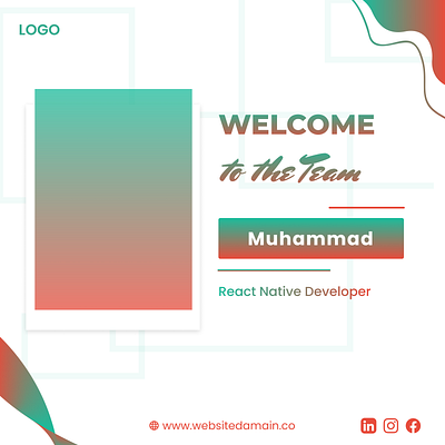 Welcome Post behance clean design creative post facebook post gradient graphic design instagram post linkedin post post design social media social media post ui design welcome post design