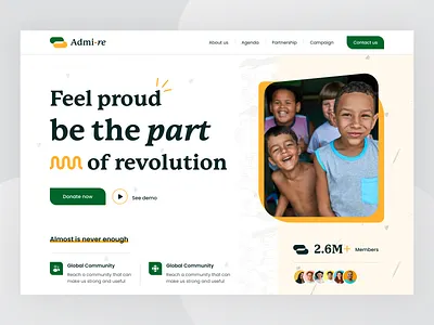 Charity & Crowdfunding landing page charity website donation website founding website home page landing page design landingpage sourav ui designer uidesign uiux uiux designer uxui designer web web concept web design web ui designer webdesign website builder website concept website designer