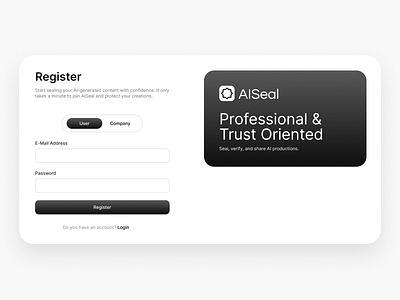 Login & Register UI Design for SaaS graphic design login saas ui ux web