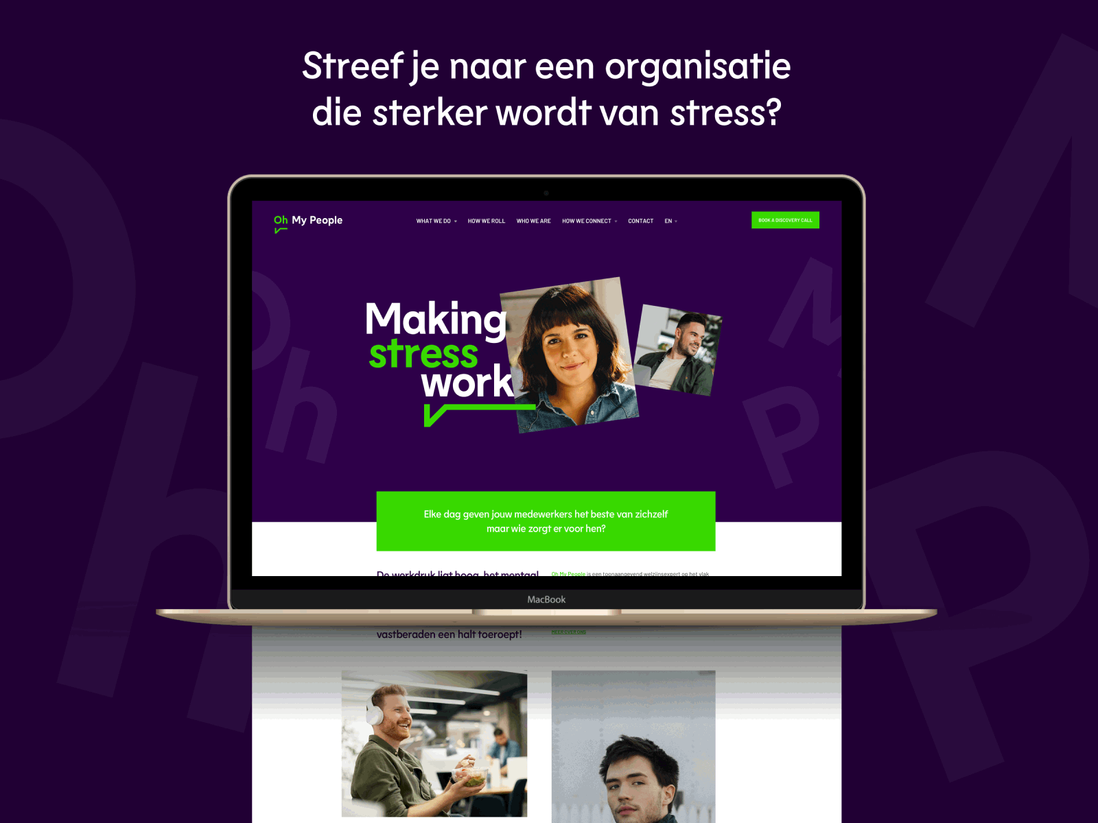 Oh my people belgium branding brussels consultance design graphic design green people purple