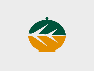 Chinese Restaurant Logo bowl branding chinese design food leaf logo mark minimal noodles restaurant rice simple vegetarian