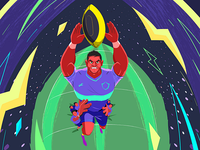 Rugby Visual | Illustration Design art branding design design concept illustration illustrator landing page league logo poster rugby social sport ui ux visual identity web design website design