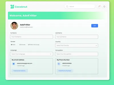 User Profile Design: Clean, Intuitive, and Conversion-Focused adobe app redesign branding design figma homepage illustration profile ui user ux xd