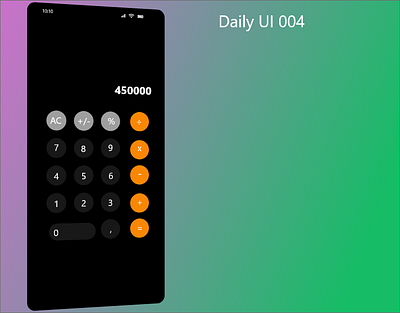 Daily UI 004 - "Calculator" 004 dailyu dailyui 004
