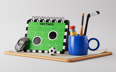 Calendar 3d branding cgi character design foreal graphic design illustration logo