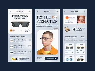 Lensora - Spectacle Store Website digital storefront eye frames eye glasses eye shades frames gg glasses ecommerce web design landing page landingpage lens and frames meta glasses optical website design specs spectacle sunglass visionwear web design webdesign website design website designer