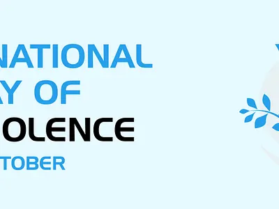 International Day of Non-Violence, held on 2 October. 3d animation branding design graphic design illustration logo motion graphics ui vector