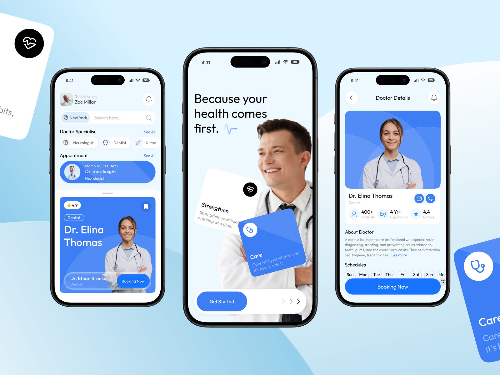 CareConnect AI – Smart Doctor Appointment App app design appointment appointment booking app branding clean app clinic doctor doctor app doctor booking app health healthcare healthcare app landing page medical app medicine mobile app ui ui design ux webdesign