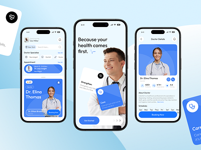 CareConnect AI – Smart Doctor Appointment App app design appointment appointment booking app branding clean app clinic doctor doctor app doctor booking app health healthcare healthcare app landing page medical app medicine mobile app ui ui design ux webdesign