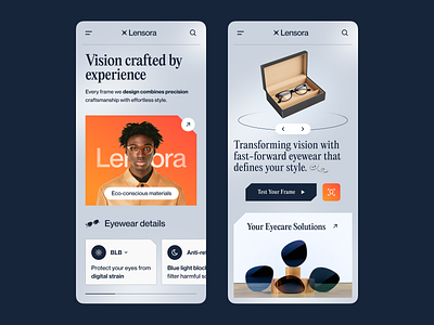 Lensora - Glasses & Frames Web Design contact lens eye clinic eye doctor eye lens eye treatment eyecare eyewear ecommerce frames ecommerce website gg glasses ecommerce landing page opthalmologist optical optical store optics optometrist responsive design web design webdesign website design
